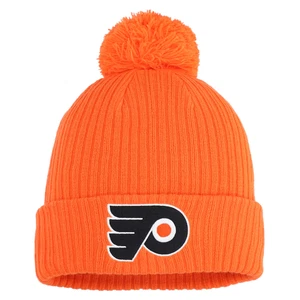 Fanatics PHILADELPHIA FLYERS NHL Knit Hat Cuff Pom Beanie ORANGE Black logo - Picture 1 of 2