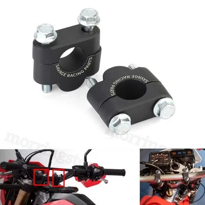 Handle Bar Riser Mount Clamp Motocycle Universal for Yamaha 22mm 7/8'' Handlebar - image 1 of 4