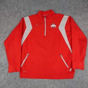 Ohio State Buckeyes Jacke Herren Large rot Nike Storm Fit Viertelreißverschluss Fußball - Bild 1 von 16