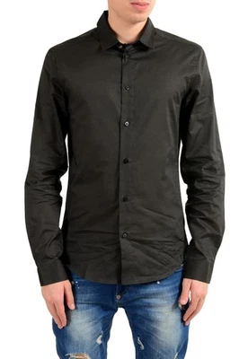 Versace Jeans Men's Black Long Sleeve Casual Shirt US S IT 48 - Image 1 of 4