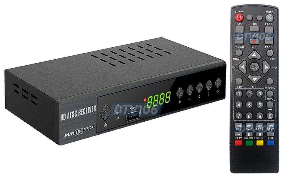 Premium ATSC HD TV Receiver Closed Caption Timer Recording USB Media Player - Image 1 of 4
