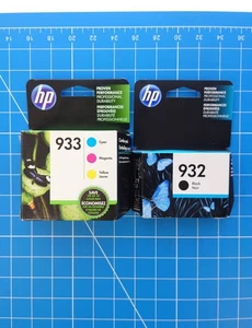 2 Stück Original HP 932 Schwarz 933 Farbe Tinte OfficeJet 6100 6600 7110 7612 Abgelaufen - Bild 1 von 2