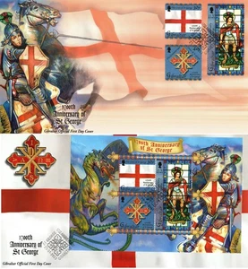 Gibraltar 2003 1700th Anniversary of St George MS & Stamps FDC - Picture 1 of 3
