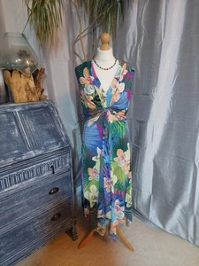 Gorgeous Wallis Dress Size 16 Blue Floral Classic Elagant Wedding Ascot Cruise - Picture 1 of 6