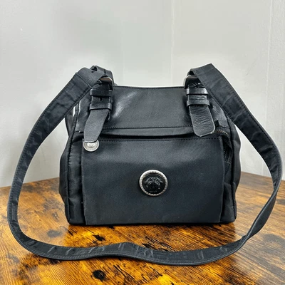 Authentic Versace Medusa Black Nylon Leather Crossbody Shoulder Bag Italy - Image 1 of 4
