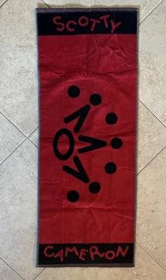 Toalha de golfe Scotty Cameron 7 pontas coroa vermelha e preta - Imagem 1 de 4