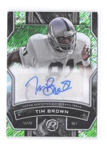 2024 Topps Resurgence Tim Brown #/15 AUTO Lime Green Static SP RS-TIM Raiders - Picture 1 of 2
