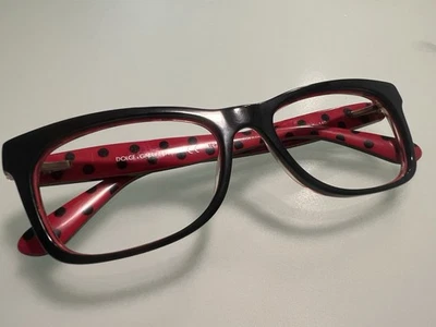 Очки Dolce Gabbana DG черные в горошек 3199 2871 красные 55 17 140 только оправы - Изображение 1 из 4