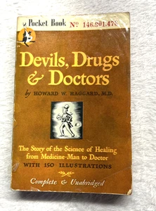 Vintage 1946 Taschenbuch Teufel Drogen & Ärzte Erstdruck Taschenbuch von Haggard M.D - Bild 1 von 11