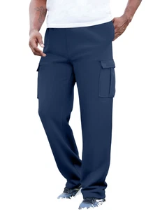 KingSize Men's Big & Tall Fleece Cargo Sweatpants - Picture 1 of 38