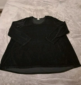 Pure Jill Women's Relaxed Velvet Top Long Sleeve Pima Cotton Sz. Plus 3X. - Picture 1 of 8