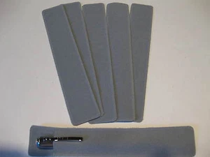 Lote de 100 bolsas/mangas/soporte para bolígrafos de terciopelo gris - Imagen 1 de 1