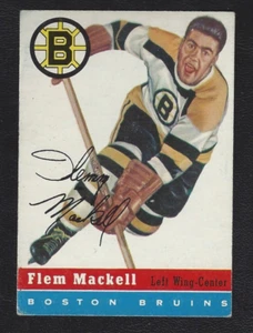 1954 Topps #36 Fleming Mackell Vintage Boston Bruins NHL Hockey 1954-55 - Bild 1 von 2