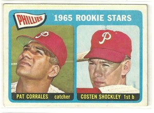 1965 Topps Phillies Rookies #107, Corrales, Shockley VG/EX