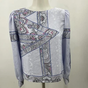 Vintage PCF Petite Donald Curtis Secretary Shirt Geometric Abstract Shirt Blouse - Picture 1 of 11
