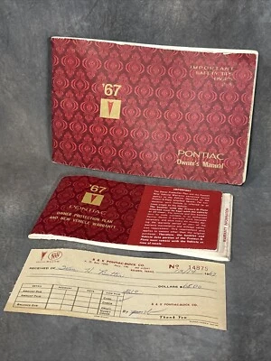 1967 Pontiac GTO Tempest Grand Prix Bonneville owners manual ORIGINAL literature - Image 1 of 4