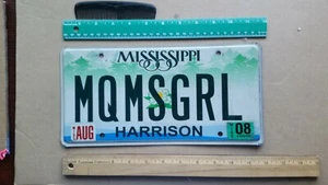 License Plate, Mississippi, Vanity: MQMS GRL, MOM taken so MOM's Girl - Picture 1 of 1