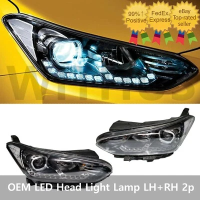OEM LED DRL Halogen Head Light Lamp LH+RH 2p Set for Hyundai Veloster N 2019+= - Image 1 of 4