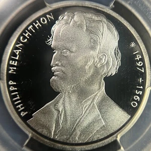 GERMANY. 1997, 10 Mark, Silver, G - PCGS PR69 - Top Pop 🥇 Philipp Melanchthon - Picture 1 of 10