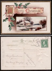 016 Old Christmas Postcard, USA, Scene, Dec. 23. 1910. - Picture 1 of 1