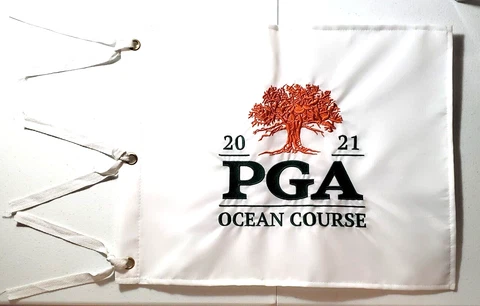 GOLF PIN FLAG- PGA 2021 Championship OCEAN COURSE Phil Mickelson winner Cover