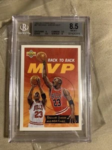 1992-93 Upper Deck #67 Michael Jordan Back to Back MVP Chicago Bulls Bgs 8,5 - Imagen 1 de 2