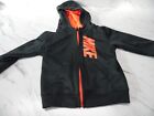🎆Nike Dri Fit Girls Sweatshirt jacket hooded ~ Size 24M ~black orange 1 🎆