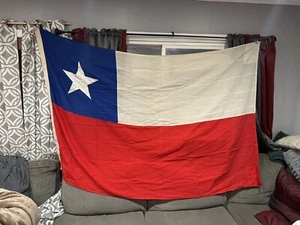 Vintage Cloth Chile Flag 5x7 Feet - Picture 1 of 4