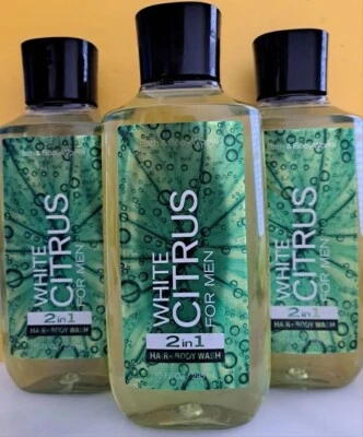 Gel de ducha para cabello blanco cítrico Bath & Body Works Body Wash 2 en 1 PARA HOMBRES 3/juego Foto 1 de 2