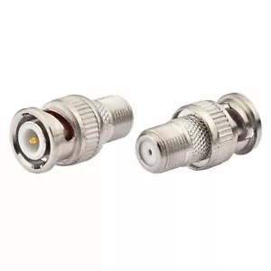 10-Pack F Female to BNC Male Connector Adapter for Surveillance Vedio CATV CCTV - Picture 1 of 4