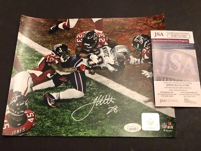 Foto 8x10 782 firmada por el Super Bowl 51 LI GW TD autógrafo de James White de JSA Foto 1 de 3