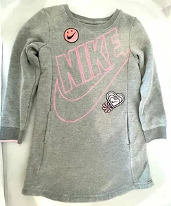 Girls- Nike Sweater Dress - Applique - Kangaroo Pouch Pocket - Size 6X - EUC - Picture 1 of 6