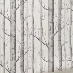 1M Birch Tree Wallpaper Forest Woods Damask Wall Covering Roll Rustic Home Decor - Picture 1 of 9