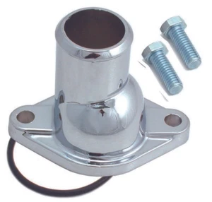 Water Neck Chevrolet Small + Big Block Straight Chromed Alloy O-Ring and Bolts - Picture 1 of 1