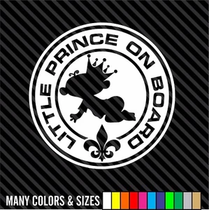 LITTLE PRINCE ON BOARD Decal Sticker Bumper, Vinyl, Baby Boy, Car, Truck, SUV - Picture 1 of 15