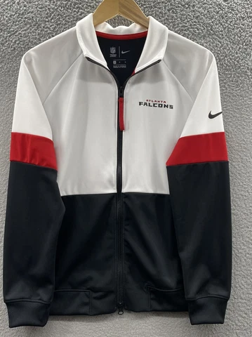 Atlanta Falcons Sweater Nike Womens Medium Black White NFL Full Zip Track Jacket Cover