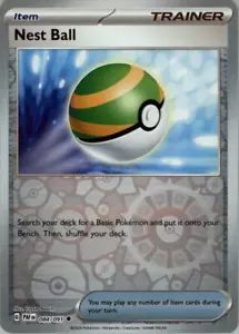 2024 Pokemon Scarlet and Violet Paldean Fates Reverse Foil #084 Nest Ball U - Picture 1 of 1