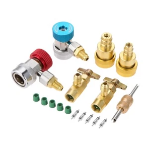 AC R134a to R1234yf Adapters Quick Coupler Kit High Low Side for A/C Freon Hose - Picture 1 of 8