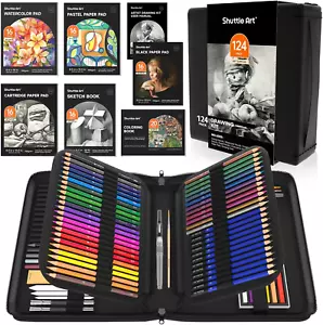 124 Pack Sketching and Drawing Pencils Set, Sketch Art Pencil Set with 4 Drawin - Picture 1 of 8