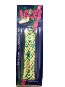 Vintage Neon Fun Laces Schuh Schnürsenkel 27 Inch NEU Made In USA - Bild 1 von 3