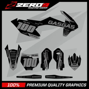 CUSTOM MX GRAPHICS KIT: GASGAS MOTOCROSS MC 85 2021 - 2022 BLOCK BLK/GRY - Picture 1 of 6