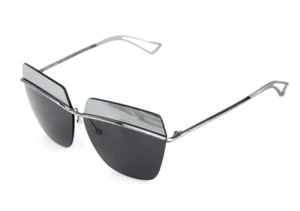 RARE New CHRISTIAN DIOR METALLIC Silver Grey Mirror Womens Sunglasses SSP KW - Picture 1 of 10