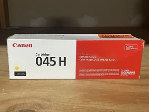 Neu Original versiegelt Canon 045 H gelb hohe Kapazität Tonerkassette Kartonschaden $AVE - Bild 1 von 3