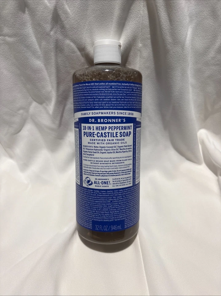 Dr. Bronner’s 18-in-1 Hemp Peppermint Pure-Castile Liquid Soap Organic - Image 1 of 1