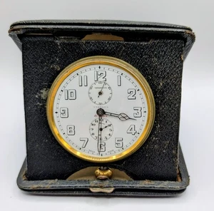 Reloj de Viaje Tiffany & Co Angelus: Estuche de Cuero 8 Días Plegable - Funciona - Imagen 1 de 9