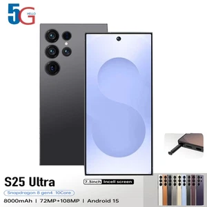New S25 Ultra 5G Smartphone 7.3" Factory Unlocked Android Cellphones Dual SIM - Imagen 1 de 33