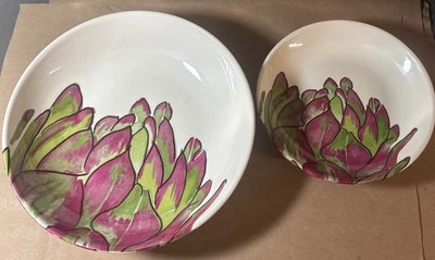 箱子和桶大号面食碗,沙拉,13 英寸和 9.5 英寸 AVACADOS — 第 1/4 张图片