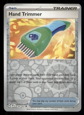 Hand Trimmer SV05: Temporal Forces #150/162 Uncommon Reverse Holo Pokemon NM - Image 1 of 2