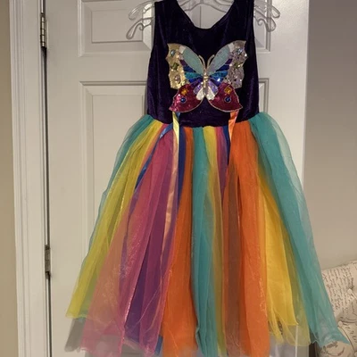 Rare Chasing Fireflies Wishcraft Stained Glass Butterfly Costume Size 16 NEW - Image 1 of 4