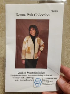 Donna Ptak Collection Quilted Sweatshirt Jacket Sewing Pattern  - Picture 1 of 2